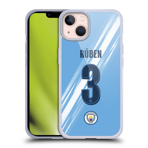 Manchester City Man City FC 2025/26 Players Home Kit 1st Group Rúben Dias Soft Gel Case for Apple iPhone 13