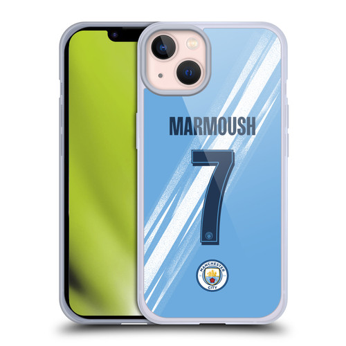 Manchester City Man City FC 2025/26 Players Home Kit 1st Group Omar Marmoush Soft Gel Case for Apple iPhone 13 Manchester City Man City FC 2025/26 Players Home Kit 1st Group Omar Marmoush Soft Gel Case for Apple iPhone 13