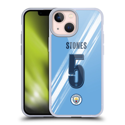 Manchester City Man City FC 2025/26 Players Home Kit 1st Group John Stones Soft Gel Case for Apple iPhone 13 Mini
