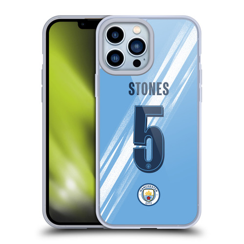 Manchester City Man City FC 2025/26 Players Home Kit 1st Group John Stones Soft Gel Case for Apple iPhone 13 Pro Max