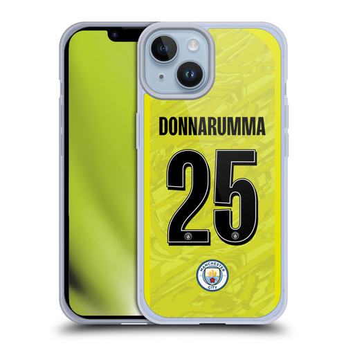 Manchester City Man City FC 2025/26 Players Home Kit 1st Group Gianluigi Donnarumma Soft Gel Case for Apple iPhone 14