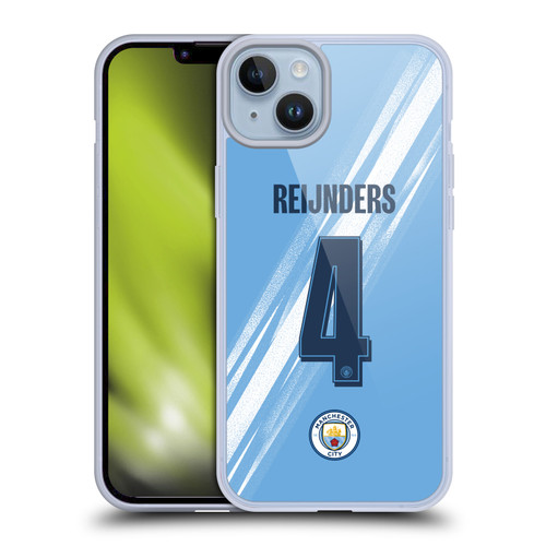 Manchester City Man City FC 2025/26 Players Home Kit 1st Group Tijjani Reijnders Soft Gel Case for Apple iPhone 14 Plus