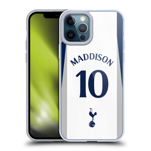 Tottenham Hotspur F.C. 2025/26 Players Home Kit 1st Group James Maddison Soft Gel Case for Apple iPhone 12 Pro Max