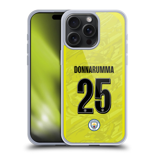 Manchester City Man City FC 2025/26 Players Home Kit 1st Group Gianluigi Donnarumma Soft Gel Case for Apple iPhone 15 Pro Max