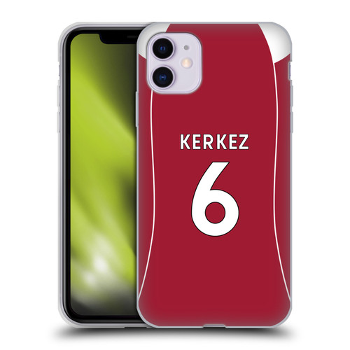 Liverpool Football Club 2025/26 Players Home Kit 1st Group Milos Kerkez Soft Gel Case for Apple iPhone 11