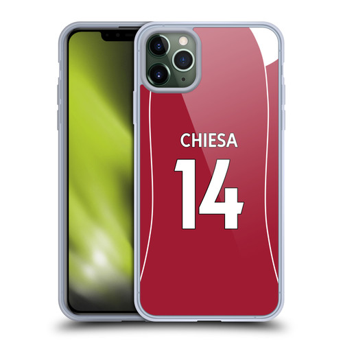Liverpool Football Club 2025/26 Players Home Kit 1st Group Federico Chiesa Soft Gel Case for Apple iPhone 11 Pro Max
