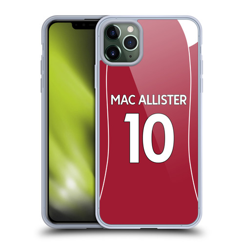 Liverpool Football Club 2025/26 Players Home Kit 1st Group Alexis Mac Allister Soft Gel Case for Apple iPhone 11 Pro Max