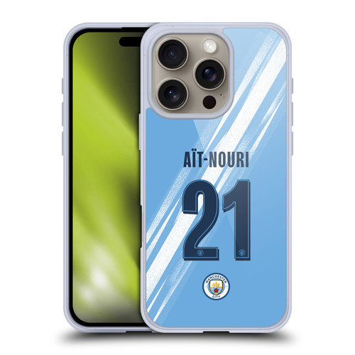 Manchester City Man City FC 2025/26 Players Home Kit 1st Group Rayan Aït-Nouri Soft Gel Case for Apple iPhone 16 Pro Manchester City Man City FC 2025/26 Players Home Kit 1st Group Rayan Aït-Nouri Soft Gel Case for Apple iPhone 16 Pro