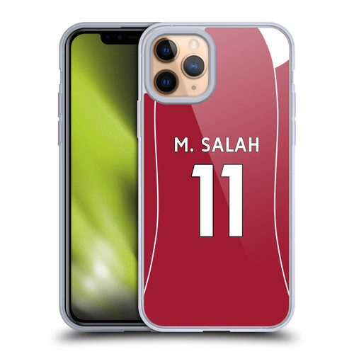 Liverpool Football Club 2025/26 Players Home Kit 1st Group Mohamed Salah Soft Gel Case for Apple iPhone 11 Pro
