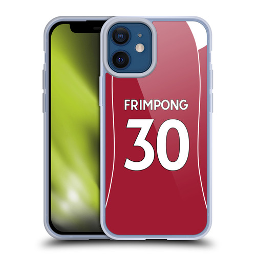 Liverpool Football Club 2025/26 Players Home Kit 1st Group Jeremie Frimpong Soft Gel Case for Apple iPhone 12 Mini