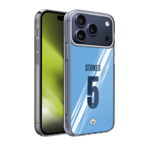Manchester City Man City FC 2025/26 Players Home Kit 1st Group John Stones Soft Gel Case for Apple iPhone 17 Pro Max