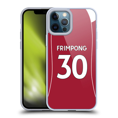 Liverpool Football Club 2025/26 Players Home Kit 1st Group Jeremie Frimpong Soft Gel Case for Apple iPhone 12 Pro Max