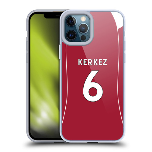 Liverpool Football Club 2025/26 Players Home Kit 1st Group Milos Kerkez Soft Gel Case for Apple iPhone 12 Pro Max