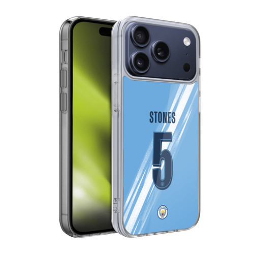 Manchester City Man City FC 2025/26 Players Home Kit 1st Group John Stones Soft Gel Case for Apple iPhone 17 Pro