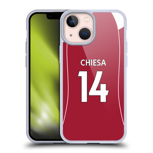 Liverpool Football Club 2025/26 Players Home Kit 1st Group Federico Chiesa Soft Gel Case for Apple iPhone 13 Mini