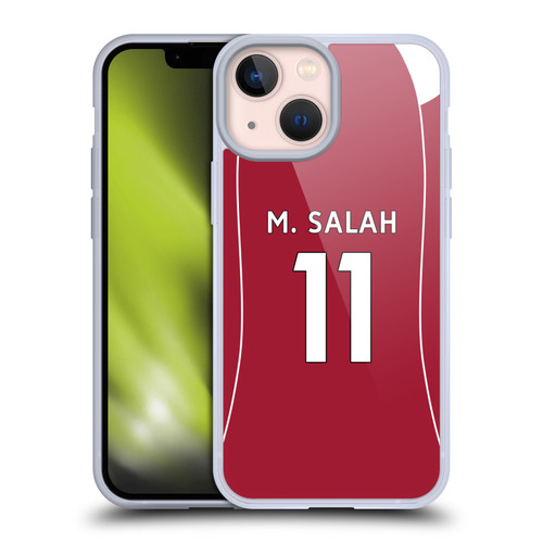 Liverpool Football Club 2025/26 Players Home Kit 1st Group Mohamed Salah Soft Gel Case for Apple iPhone 13 Mini