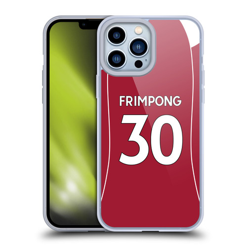 Liverpool Football Club 2025/26 Players Home Kit 1st Group Jeremie Frimpong Soft Gel Case for Apple iPhone 13 Pro Max