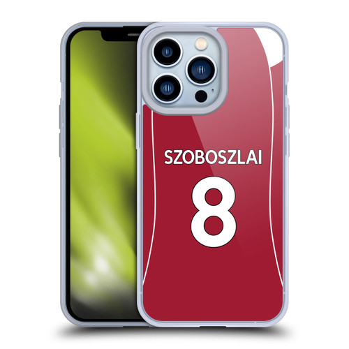 Liverpool Football Club 2025/26 Players Home Kit 1st Group Dominik Szoboszlai Soft Gel Case for Apple iPhone 13 Pro