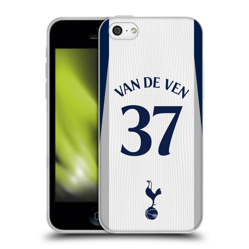 Tottenham Hotspur F.C. 2025/26 Players Home Kit 1st Group Micky van de Ven Soft Gel Case for Apple iPhone 5c
