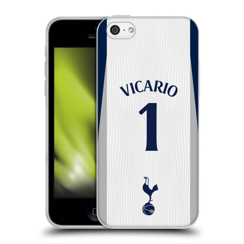 Tottenham Hotspur F.C. 2025/26 Players Home Kit 1st Group Guglielmo Vicario Soft Gel Case for Apple iPhone 5c