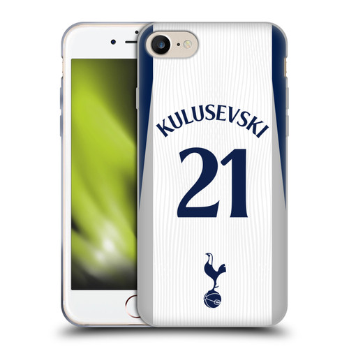 Tottenham Hotspur F.C. 2025/26 Players Home Kit 1st Group Dejan Kulusevski Soft Gel Case for Apple iPhone 7 / 8 / SE 2020 & 2022