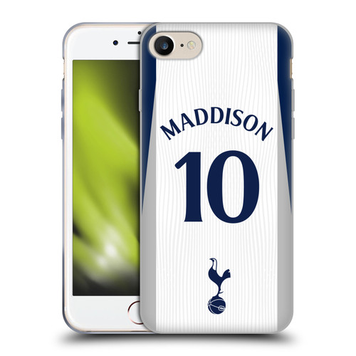 Tottenham Hotspur F.C. 2025/26 Players Home Kit 1st Group James Maddison Soft Gel Case for Apple iPhone 7 / 8 / SE 2020 & 2022