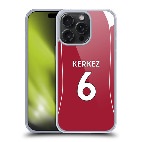 Liverpool Football Club 2025/26 Players Home Kit 1st Group Milos Kerkez Soft Gel Case for Apple iPhone 15 Pro Max