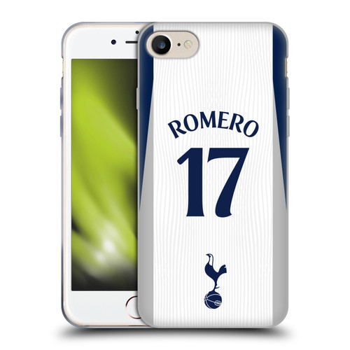 Tottenham Hotspur F.C. 2025/26 Players Home Kit 1st Group Cristian Romero Soft Gel Case for Apple iPhone 7 / 8 / SE 2020 & 2022