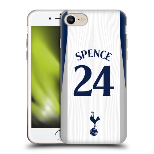 Tottenham Hotspur F.C. 2025/26 Players Home Kit 1st Group Djed Spence Soft Gel Case for Apple iPhone 7 / 8 / SE 2020 & 2022