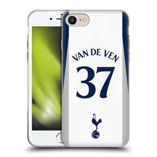 Tottenham Hotspur F.C. 2025/26 Players Home Kit 1st Group Micky van de Ven Soft Gel Case for Apple iPhone 7 / 8 / SE 2020 & 2022