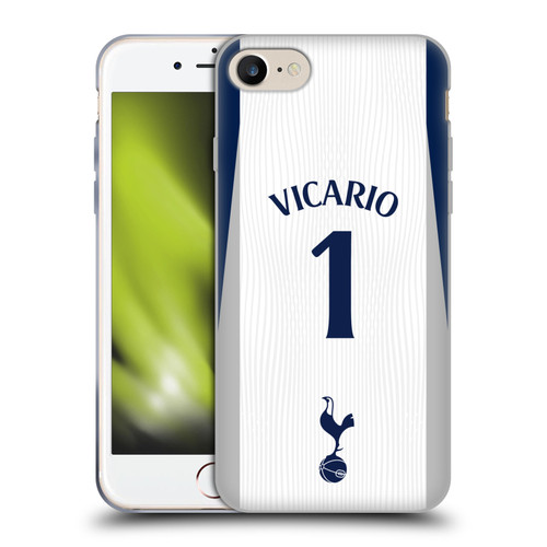 Tottenham Hotspur F.C. 2025/26 Players Home Kit 1st Group Guglielmo Vicario Soft Gel Case for Apple iPhone 7 / 8 / SE 2020 & 2022
