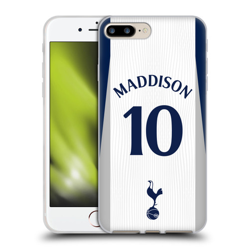 Tottenham Hotspur F.C. 2025/26 Players Home Kit 1st Group James Maddison Soft Gel Case for Apple iPhone 7 Plus / iPhone 8 Plus