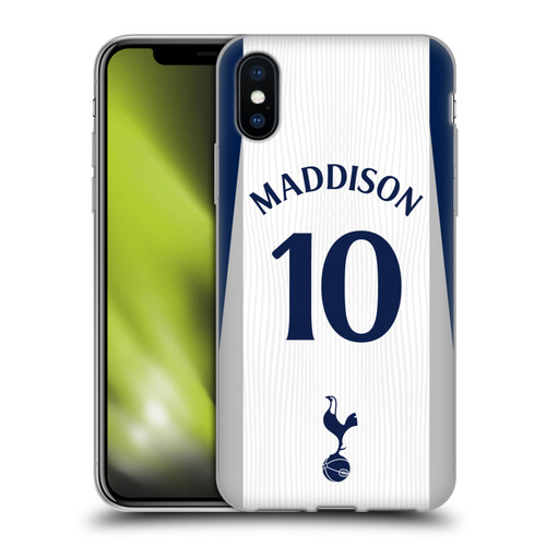 Tottenham Hotspur F.C. 2025/26 Players Home Kit 1st Group James Maddison Soft Gel Case for Apple iPhone X / iPhone XS