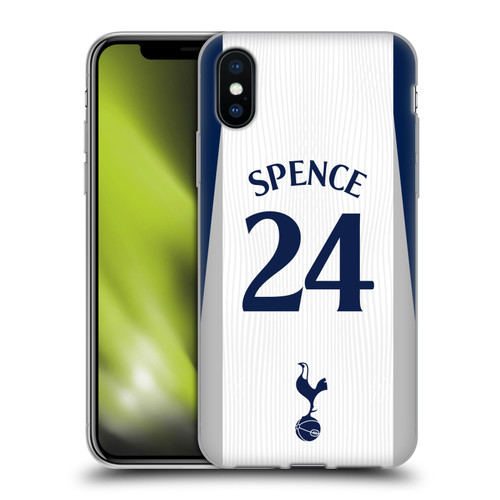 Tottenham Hotspur F.C. 2025/26 Players Home Kit 1st Group Djed Spence Soft Gel Case for Apple iPhone X / iPhone XS