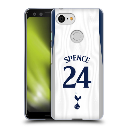 Tottenham Hotspur F.C. 2025/26 Players Home Kit 1st Group Djed Spence Soft Gel Case for Google Pixel 3