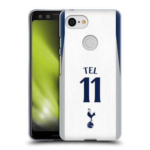 Tottenham Hotspur F.C. 2025/26 Players Home Kit 1st Group Mathys Tel Soft Gel Case for Google Pixel 3