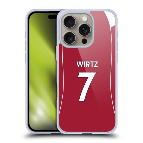 Liverpool Football Club 2025/26 Players Home Kit 1st Group Florian Wirtz Soft Gel Case for Apple iPhone 16 Pro Liverpool Football Club 2025/26 Players Home Kit 1st Group Florian Wirtz Soft Gel Case for Apple iPhone 16 Pro