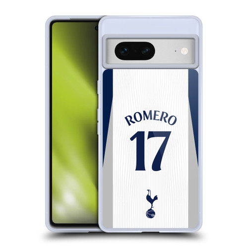 Tottenham Hotspur F.C. 2025/26 Players Home Kit 1st Group Cristian Romero Soft Gel Case for Google Pixel 7