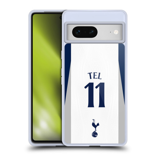 Tottenham Hotspur F.C. 2025/26 Players Home Kit 1st Group Mathys Tel Soft Gel Case for Google Pixel 7