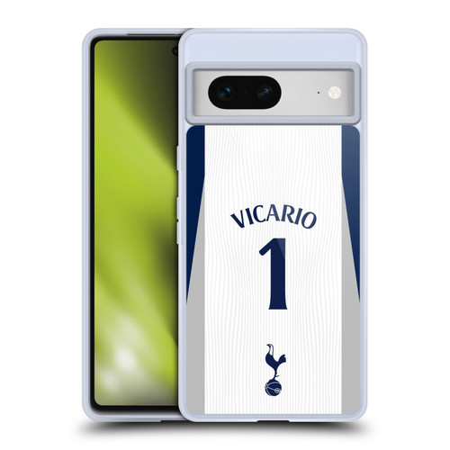 Tottenham Hotspur F.C. 2025/26 Players Home Kit 1st Group Guglielmo Vicario Soft Gel Case for Google Pixel 7