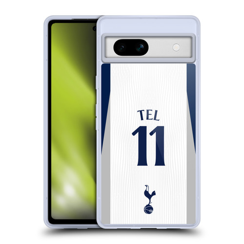 Tottenham Hotspur F.C. 2025/26 Players Home Kit 1st Group Mathys Tel Soft Gel Case for Google Pixel 7a