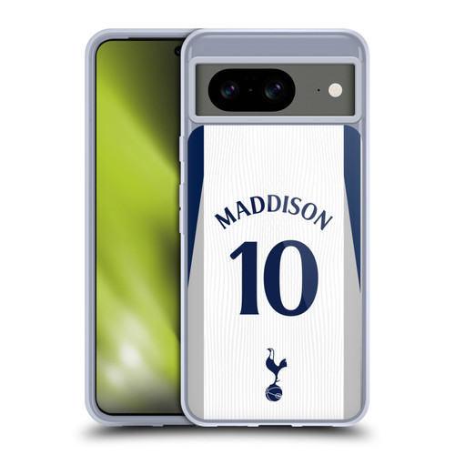 Tottenham Hotspur F.C. 2025/26 Players Home Kit 1st Group James Maddison Soft Gel Case for Google Pixel 8