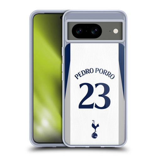 Tottenham Hotspur F.C. 2025/26 Players Home Kit 1st Group Pedro Porro Soft Gel Case for Google Pixel 8