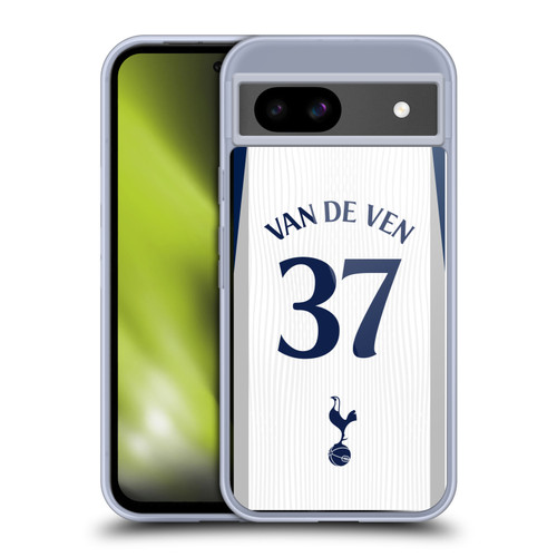 Tottenham Hotspur F.C. 2025/26 Players Home Kit 1st Group Micky van de Ven Soft Gel Case for Google Pixel 8a