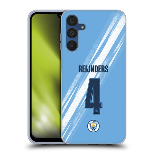Manchester City Man City FC 2025/26 Players Home Kit 1st Group Tijjani Reijnders Soft Gel Case for Samsung Galaxy A15