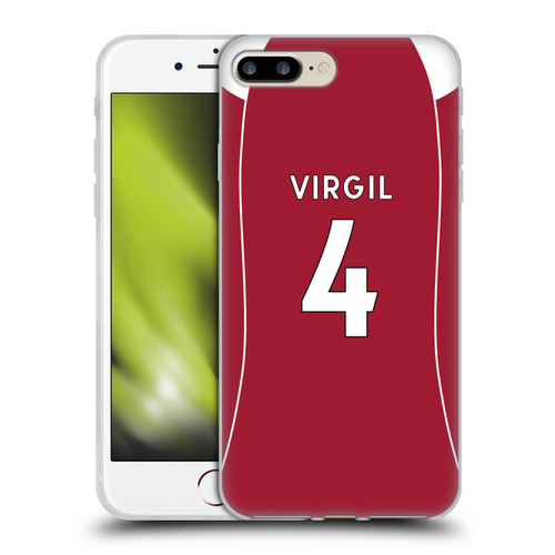 Liverpool Football Club 2025/26 Players Home Kit 1st Group Virgil van Dijk Soft Gel Case for Apple iPhone 7 Plus / iPhone 8 Plus