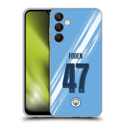 Manchester City Man City FC 2025/26 Players Home Kit 1st Group Phil Foden Soft Gel Case for Samsung Galaxy A25 5G