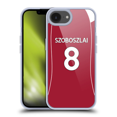 Liverpool Football Club 2025/26 Players Home Kit 1st Group Dominik Szoboszlai Soft Gel Case for Apple iPhone 16e