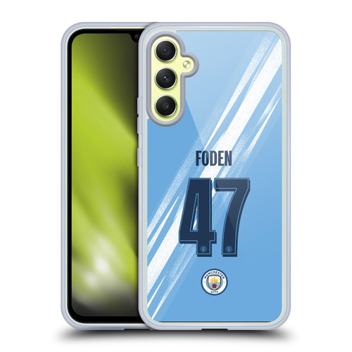 Manchester City Man City FC 2025/26 Players Home Kit 1st Group Phil Foden Soft Gel Case for Samsung Galaxy A34 5G