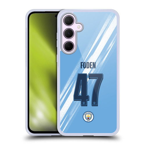 Manchester City Man City FC 2025/26 Players Home Kit 1st Group Phil Foden Soft Gel Case for Samsung Galaxy A35 5G